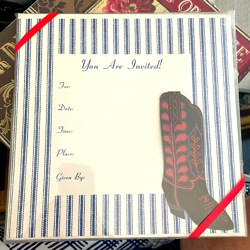 $4 bundled/Invitation Card Set- Western theme